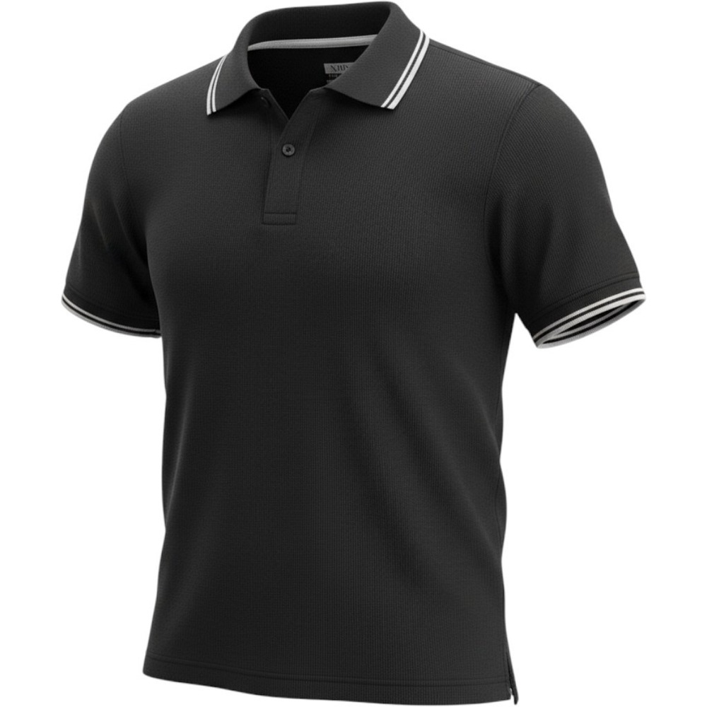 Xios Mens S Polo Shirt Black 100% Cotton Preppy Golf Casual Y2K Country Club